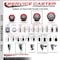 Service Caster 4'' Red Poly Swivel 1-5/8'' Expanding Stem Caster with Brake SCC-EX20S414-PPUB-RED-PLB-158 - alternate 4